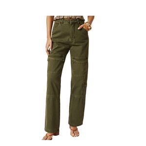 Anthropologie Pilcro Cargo Pants Women's Olive Green Size 27